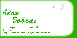 adam dobrai business card